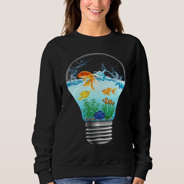 Akvarium akvarium i en glödlampa t shirt (Framsida)