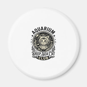 Akvarium Djuphavskatt Rolig Katt Grafisk - Akvariu Magnet