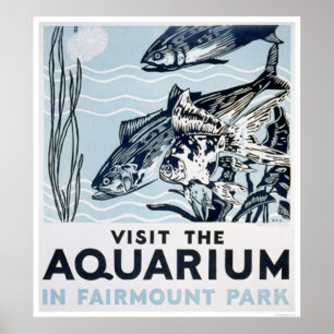 Akvarium Phildadelphia 1937 WPA Poster