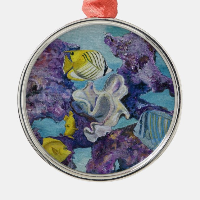 Akvariumprydnad Julgransprydnad Metall (Framsidan)