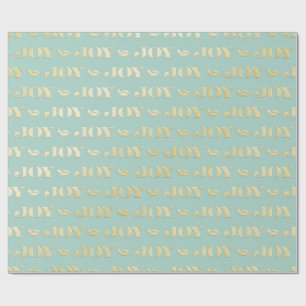 Akvatint och teal julpapper med guldfärgade accent