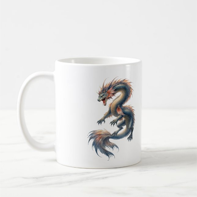 Akvatisk Drakon Kaffemugg (Vänster)