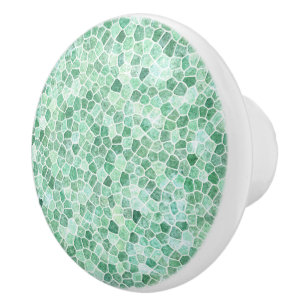 Akvatyrkos mosaik terrazzo mönster knopp