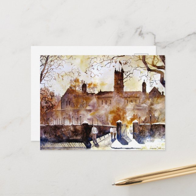 Akwarelka vattenfärg helg vykort (Fram/Back In Situ)