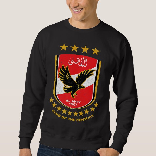 Al Ahly Club Supporter Fan  Egypt Egyptian Lång Ärmad Tröja (Framsida)
