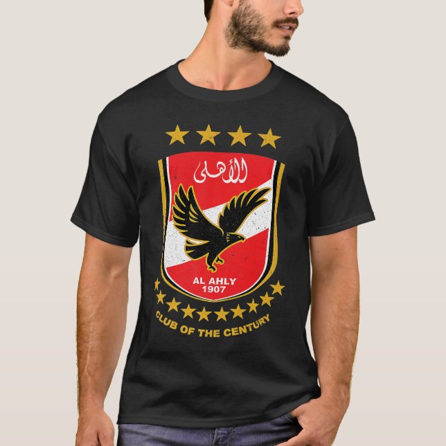 Al Ahly Club Supporter Fan  Egypt Egyptian T Shirt (Framsida)