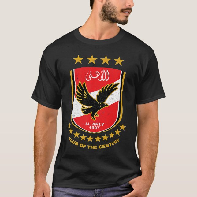 Al Ahly Klubb Supporter Fläkt Egypten Egyptian T Shirt (Framsida)