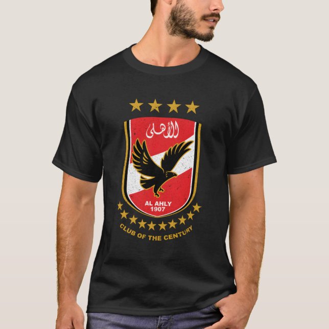 Al Ahly Klubb Supporter Fläkt Egypten Egyptian T Shirt (Framsida)