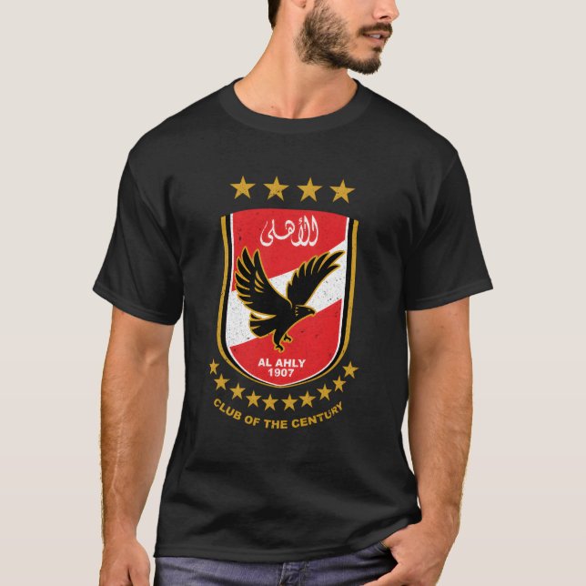 Al Ahly Klubb Supporter Fläkt Egypten Egyptian T Shirt (Framsida)
