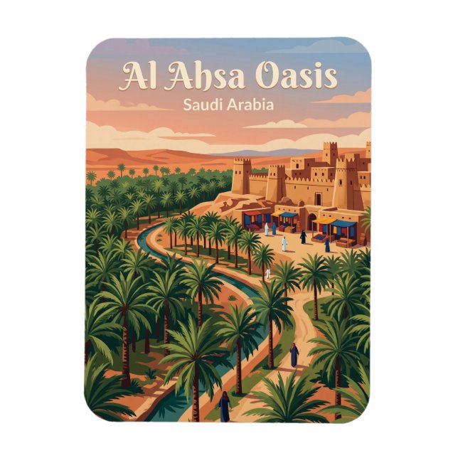 Al Ahsa-oasen Saudiarabien Magnet (Vertikal)