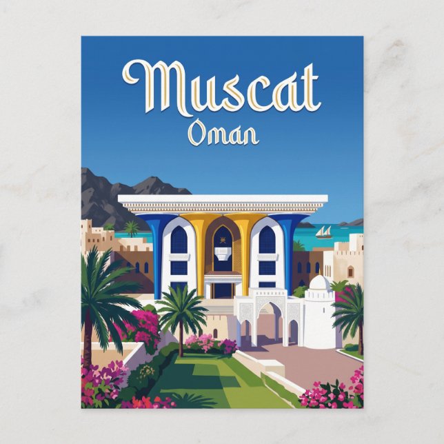 Al Alam-palatset Oman Vykort (Framsida)