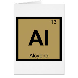 Al - Alcyone Plejaderna Kemisk Periodiska Systemet Hälsningskort