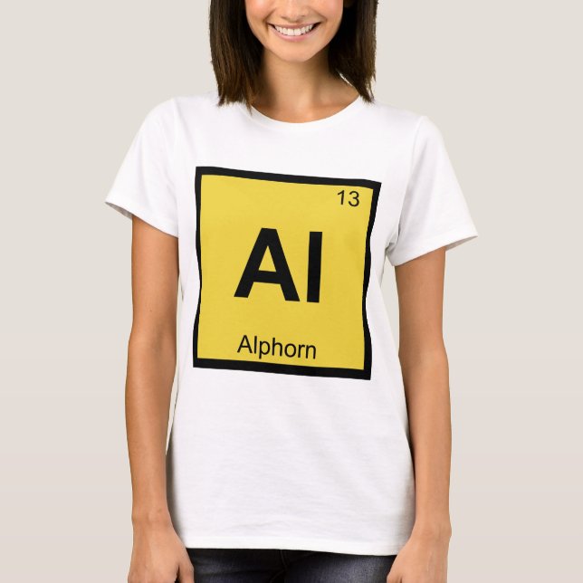 Al - Alphyrmusik Kemi Periodiska Systemets Symbol Tee (Framsida)