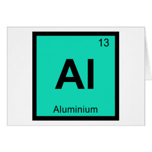 Al - Aluminium Kemi Periodiska Systemet Symbol Hälsningskort