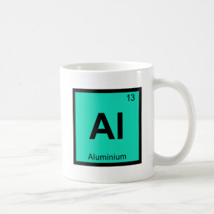 Al - Aluminium Kemi Periodiska Systemet Symbol Kaffemugg