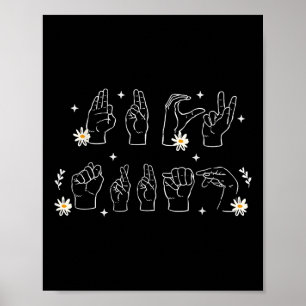 AL-antitrumphandssignal, funny och gesture Poster