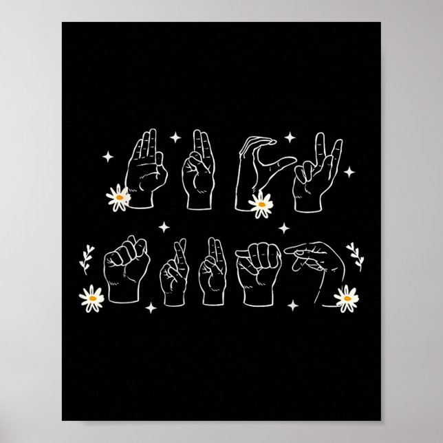 AL-antitrumphandssignal, funny och gesture Poster (Framsidan)