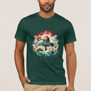 Al-Aqsa Mosque, Spara Gaza - Vector T-Shirt Design