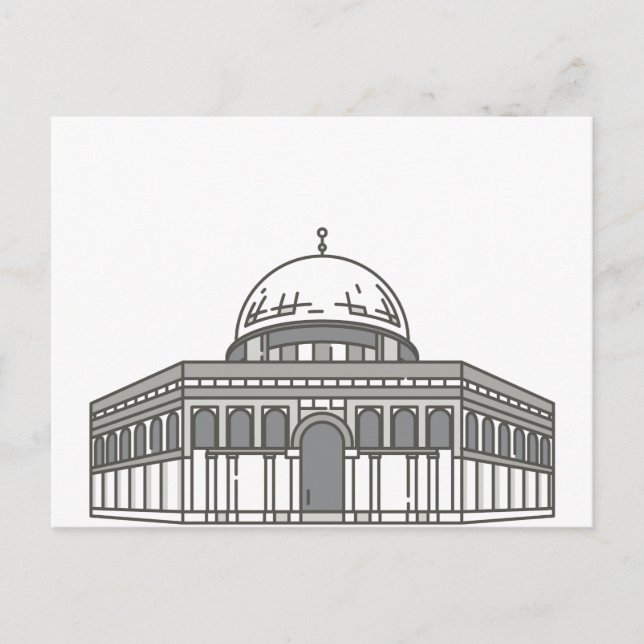 Al aqsa mosque World Landmark Vykort (Framsida)