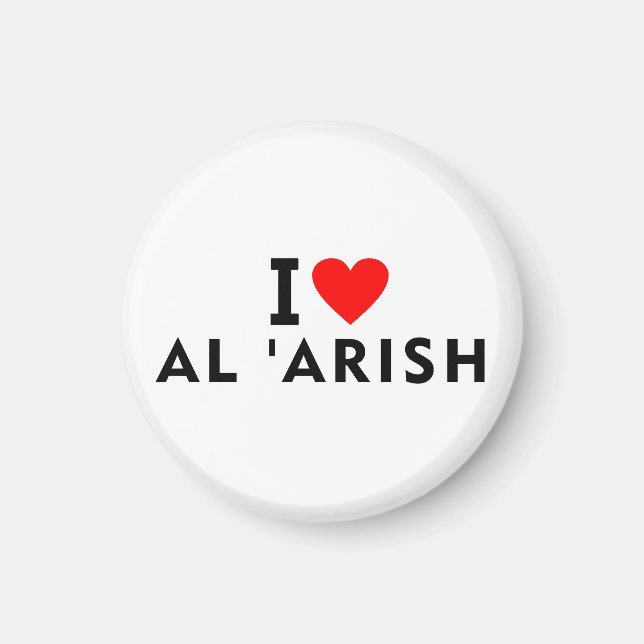 Al Arish Egypt love city heart like travel Magnet (Framsidan)