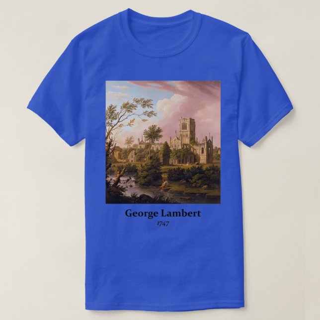 al Art Relaxing liggande målning Kirkstall Abbey T Shirt (Design framsida)
