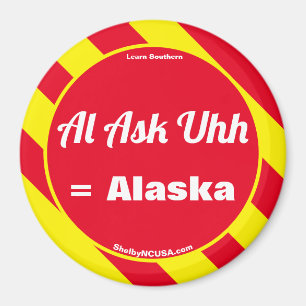 Al Ask Uhh Red/Gult Magnet