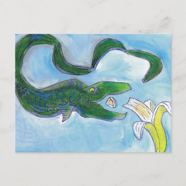 Äl äter bananer! vykort (Framsida)