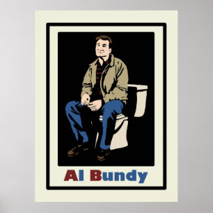 Al Bundy på toaletten Gift med barn Poster