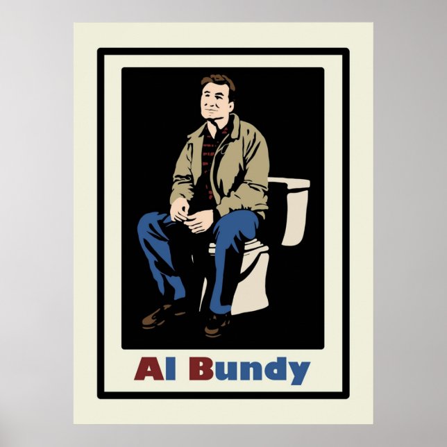Al Bundy på toaletten Gift med barn Poster (Framsidan)