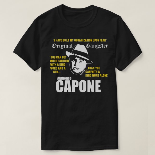 Al Capone Era Original Gangster 1930s Outlaw Crime T Shirt (Design framsida)