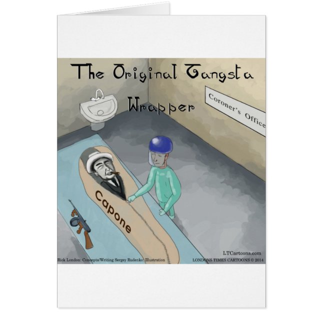 Al Capone Funeral Funny Hälsningskort (Framsidan)