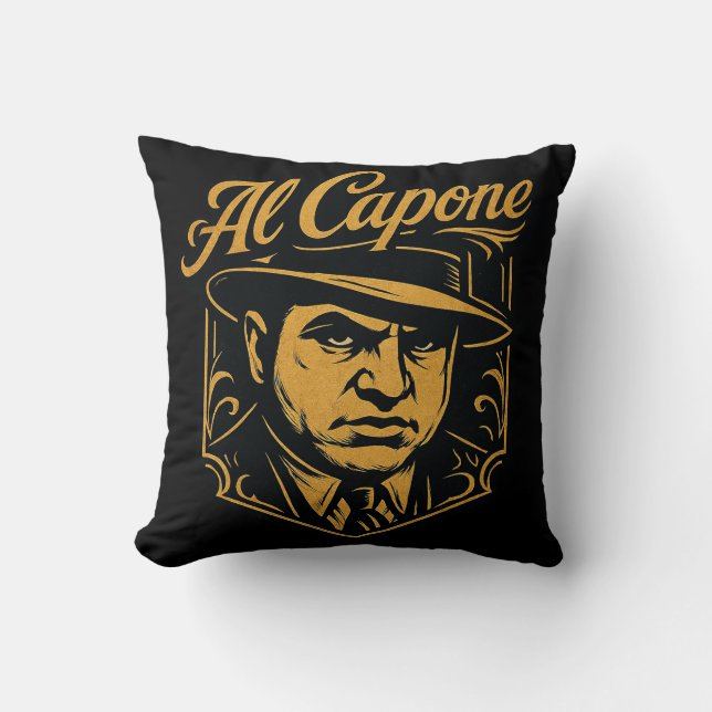 Al Capone Gangster Pillow Kudde (Framsida)