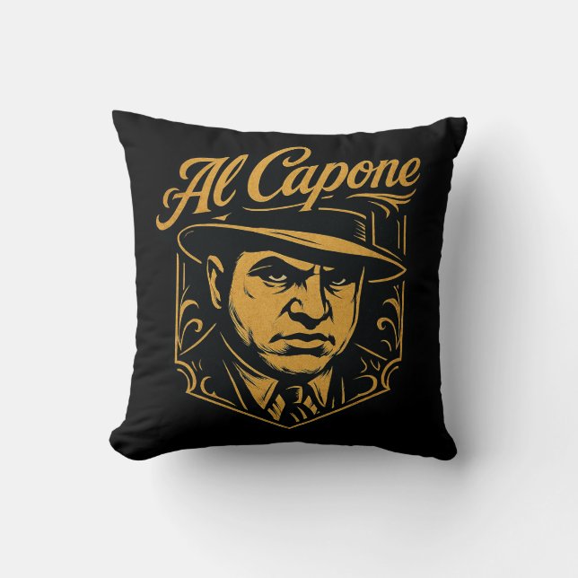 Al Capone Gangster Pillow Kudde (Framsida)