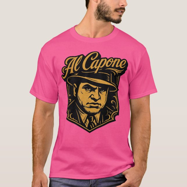 Al Capone Gangster T Shirt (Framsida)