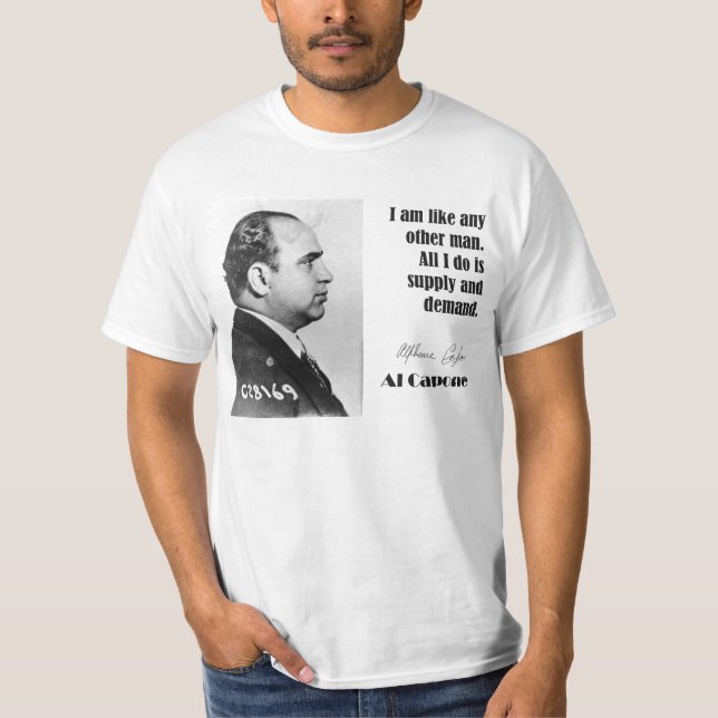 Al Capone på affären - gangsterskjorta T-shirt (Framsida)