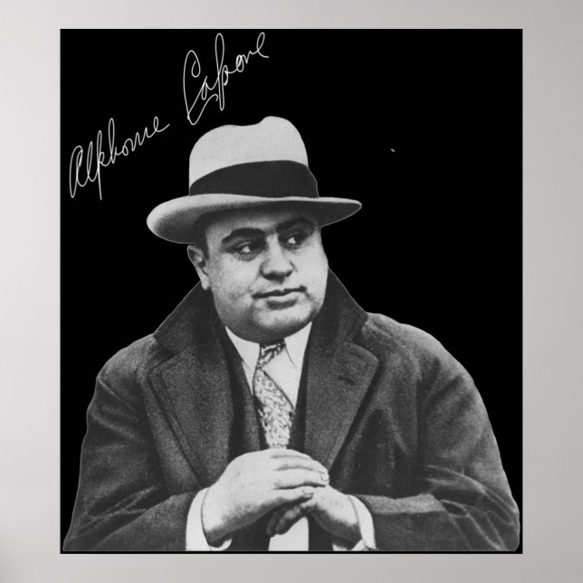 Al Capone Reproduction Namnteckning Merchandise Poster (Framsidan)