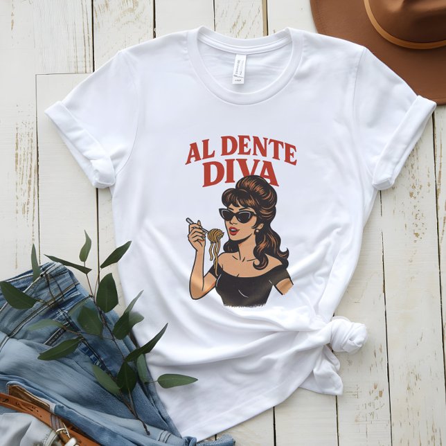 Al Dente Diva | Retro Italy Pop Star Shirt T (Skapare uppladdad)