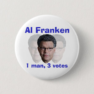 Al Franken: 1 man, 3 röstar Knapp