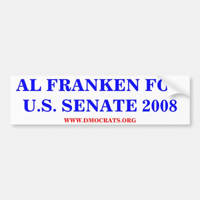 AL FRANKEN FOR U.S. SENATE 2008 Sticker Bildekal (Framsidan)