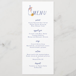 Al Fresco Vin Lemon Blue White Dinner Meny