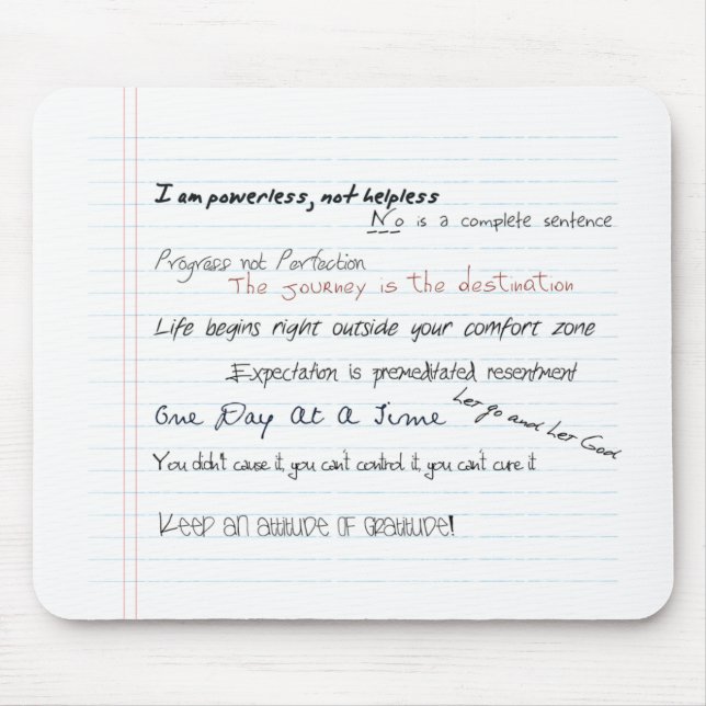 Al-genastslogan Motivational Mousepad Musmatta (Framsidan)