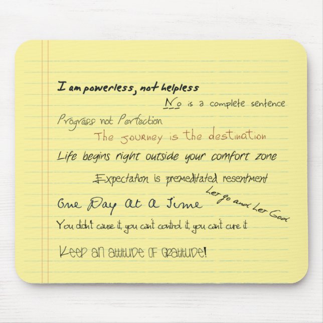 Al-genastslogan Motivational Mousepad Musmatta (Framsidan)