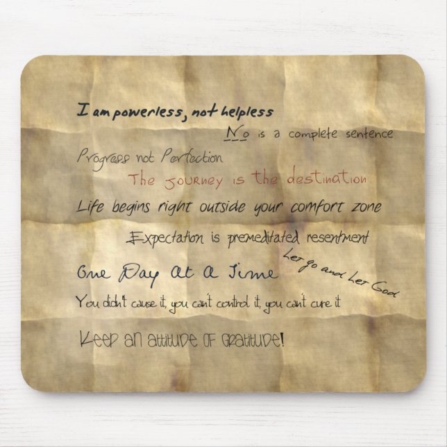 Al-genastslogan Motivational Mousepad Musmatta (Framsidan)