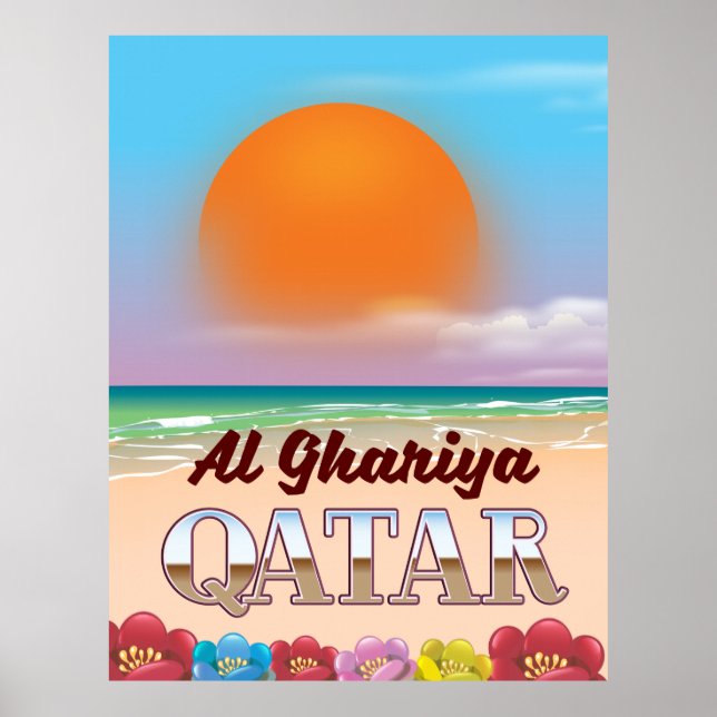 Al Ghariya Qatar strand affisch (Framsidan)