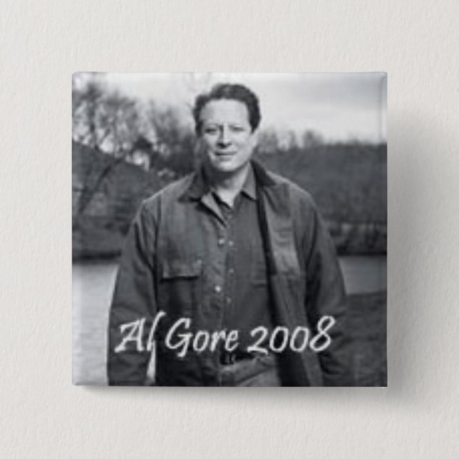 Al Gore 2008 Button Knapp (Framsida)