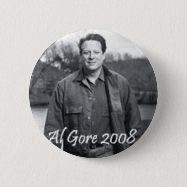 Al Gore 2008 Button Knapp (Framsida)