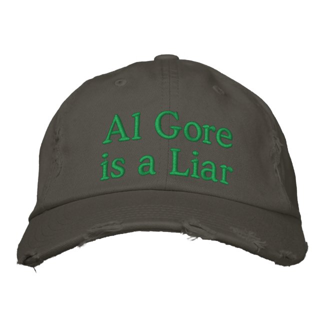 Al Gore är en LIAR Broderad Keps (Framsida)