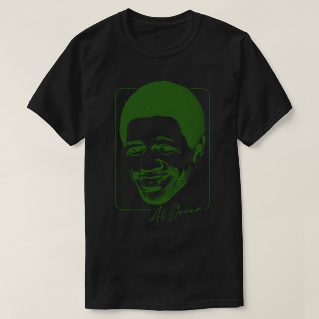 Al Grönt Retro Soul Fläkt Design T Shirt (Design framsida)