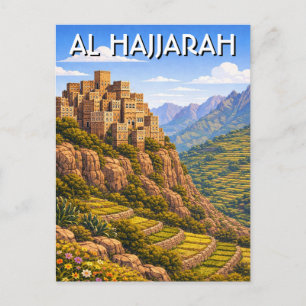 Al Hajjarah Yemen Resa Vykort