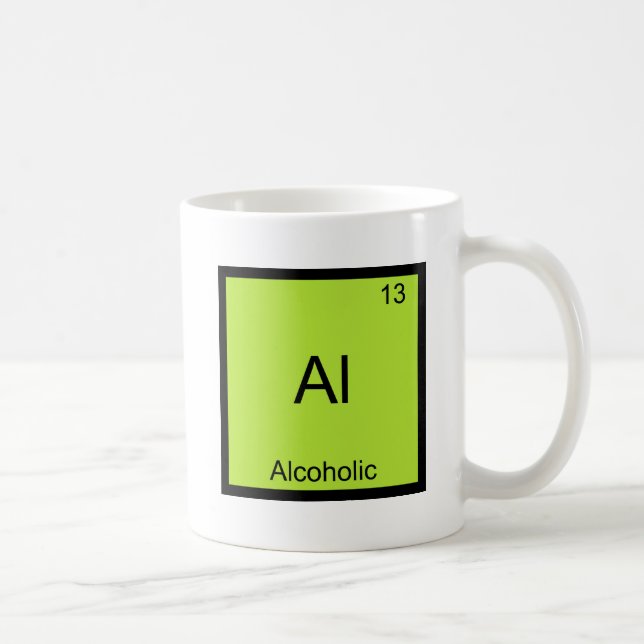 Al - Kemiskt Element Symbol Roligt Kaffemugg (Höger)